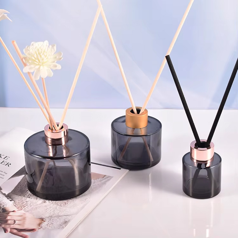 Frasco difusor de palheta de cilindro redondo vazio 