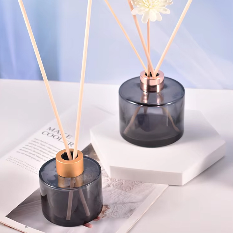 Frasco difusor de palheta de cilindro redondo vazio 