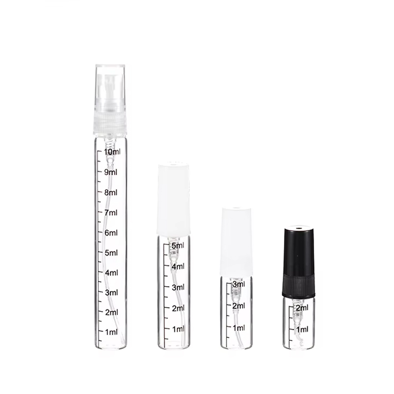frascos de perfume de vidro tubulares de 2ml 3ml 5ml 10ml 