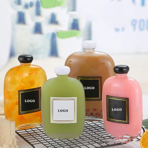 Garrafa vazia de vidro para bebidas, 100ml, 250ml, suco de água, leite, café, chá