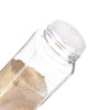 Venda quente 120ml pós de especiarias tempero recipientes tempero frascos de especiarias de vidro quadrado