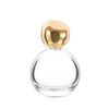  Frasco de perfume de vidro esférico de luxo com tampa dourada embalagem de fragrância personalizada de alta qualidade