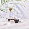  Luxo 100ml 50ml 30ml retângulo vazio frasco de vidro de perfume transparente com tampa
