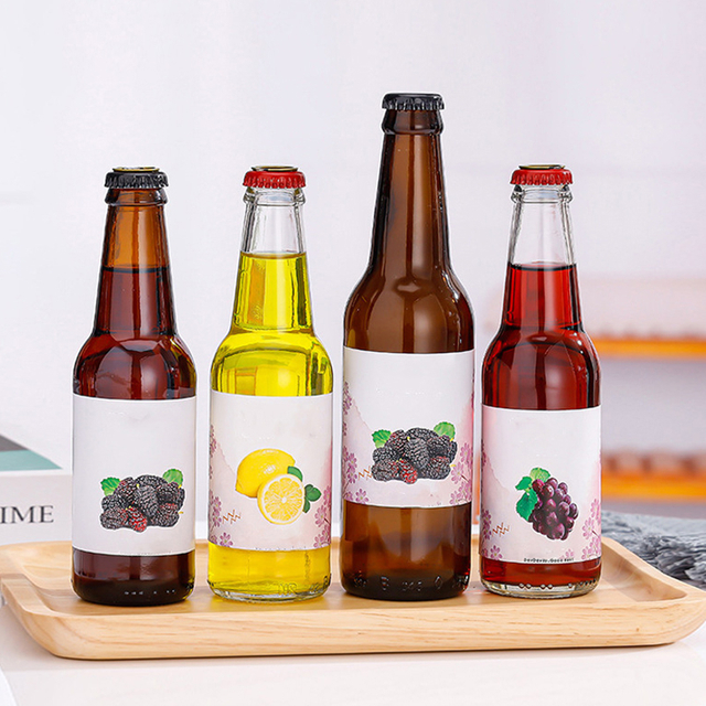 Fabricantes de garrafas de cerveja de vidro 250ml 275ml 330ml 500ml Garrafa de vidro transparente Garrafa de vidro de limonada vazia