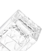 Frasco de perfume de vidro luxuoso em relevo de 30ml com tampa preta - embalagem de frasco de fragrância transparente personalizada