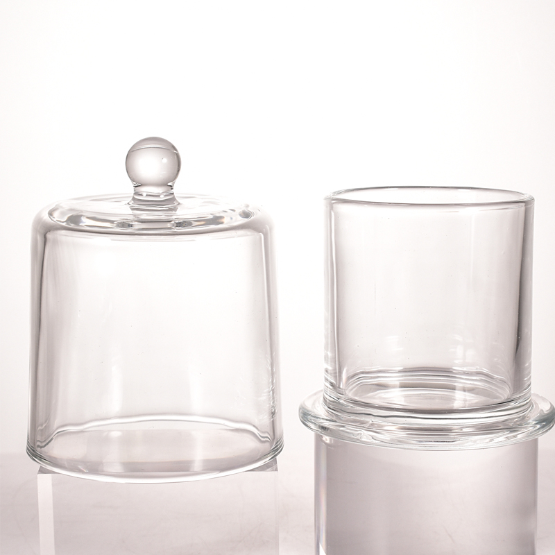 Frasco de vela de vidro com design de sino dourado de 200ml e 300ml