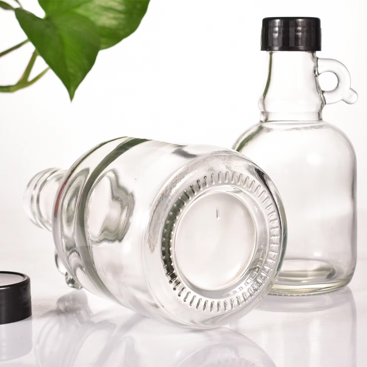 Mini garrafa vazia de licor de xarope de bordo para tosse com açúcar 250ml 500ml com alça