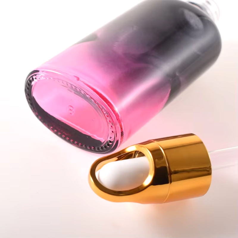 Vidro gradiente ecológico 10ml 20ml 30ml 50ml, frasco conta-gotas de vidro de óleo essencial de soro exclusivo reciclável