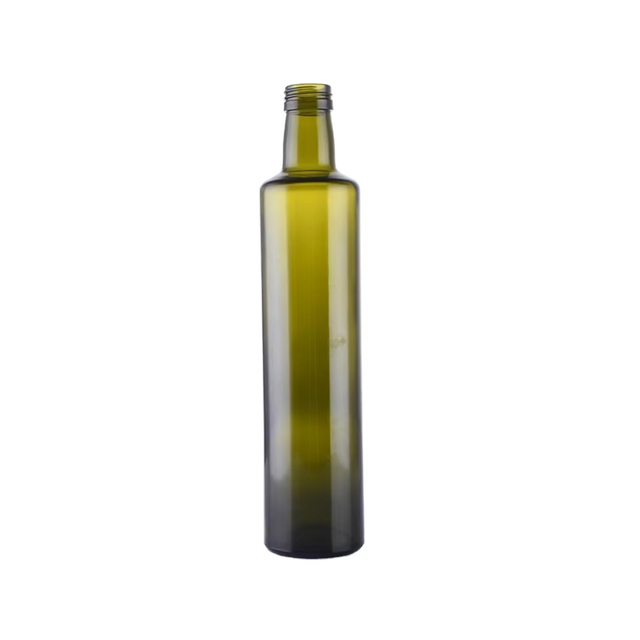 Garrafas de azeite de vidro verde escuro de 500ml 