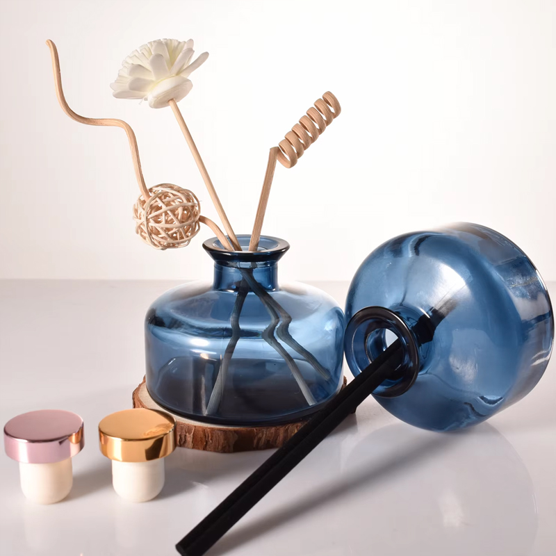 Vidro de garrafa difusor de designer de aroma de sala azul francês 200ml