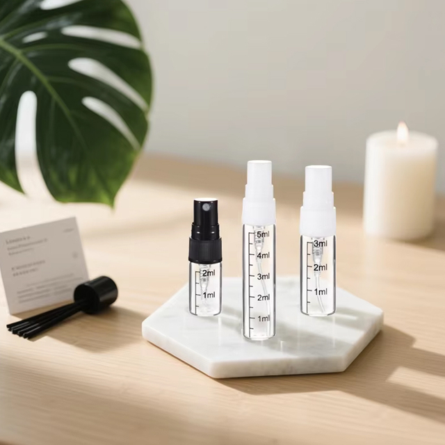 frascos de perfume de vidro tubulares de 2ml 3ml 5ml 10ml 