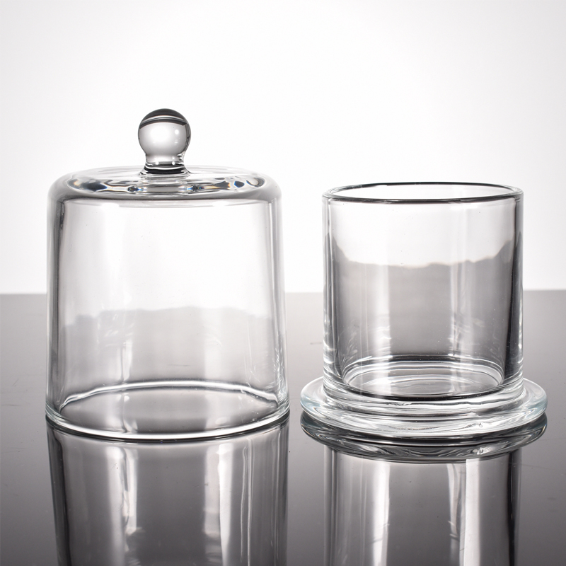 Frasco de vela de vidro com design de sino dourado de 200ml e 300ml