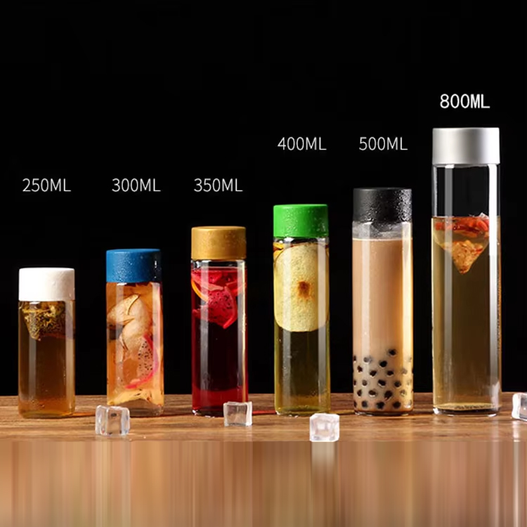 Garrafa de água Voss personalizada Garrafa de vidro Voss Garrafa de suco Voss 