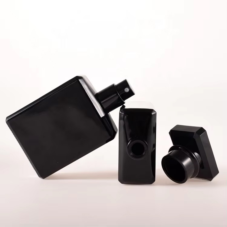 Novo design preto 30ml 50ml 100ml frasco de perfume de vidro 