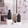 Garrafa 50ml redonda luxuosa personalizada de vidro preto Reed Diffuser With Cap 