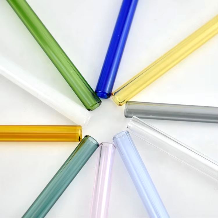 Palha de vidro ecológica reutilizável para beber, para smoothies de chá com bolhas, acessórios de bar