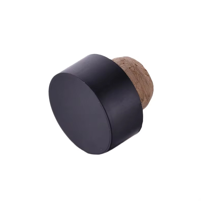 Tampa superior de madeira em t-bar, tampa de garrafa de madeira para licor de cortiça sintética