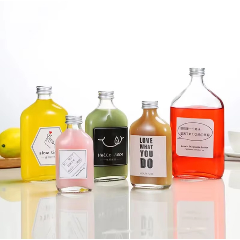 Logotipo personalizado de qualidade superior 50ml 200ml 350ml 500ml Garrafa de vidro vazia para café Garrafa de bebidas a granel