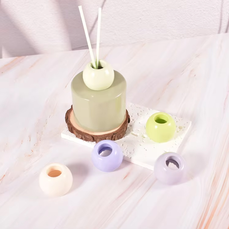 atacado elegante garrafa difusora tampa de formato esférico de resina