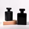 Novo design preto 30ml 50ml 100ml frasco de perfume de vidro 