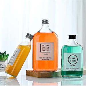 Logotipo personalizado de qualidade superior 50ml 200ml 350ml 500ml Garrafa de vidro vazia para café Garrafa de bebidas a granel