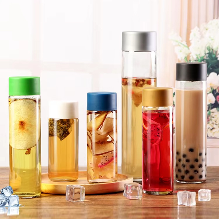 Garrafa de água Voss personalizada Garrafa de vidro Voss Garrafa de suco Voss 