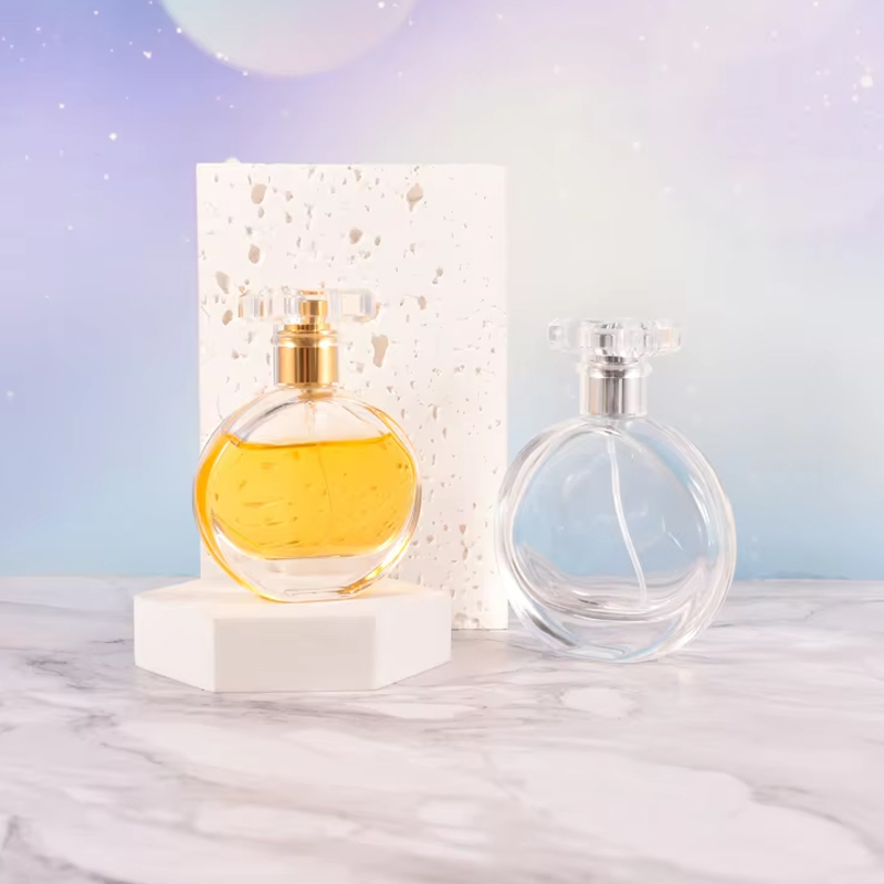 30 Ml 50 Ml 100 Ml Garrafas de perfume de vidro com boca oblata moderna