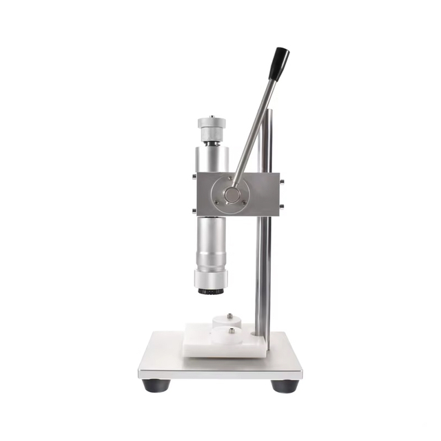 Máquina de enchimento e tampagem de garrafas de perfume, ferramenta manual de friso para garrafas de perfume