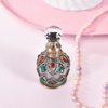 Garrafa de óleo essencial de Dubai Frasco de perfume retrô 15ml com diamante incrustado vazio recipiente de óleo essencial