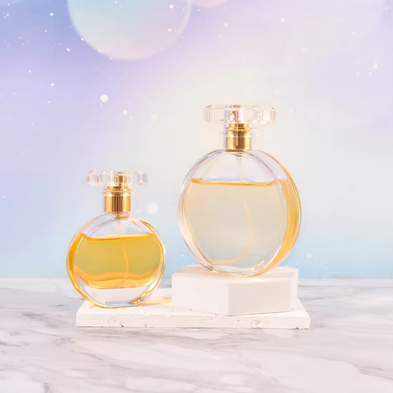 30 Ml 50 Ml 100 Ml Garrafas de perfume de vidro com boca oblata moderna