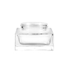 Frasco de creme de vidro transparente de luxo com acabamento embalagem cosmética personalizada para creme hidratante facial para cuidados com a pele