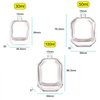 Garrafa de vidro luxuosa 100ml 30ml Frasco de spray de perfume 50ml Frasco de perfume hexagonal vazio com embalagem