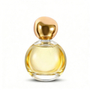  Frasco de perfume de vidro esférico de luxo com tampa dourada embalagem de fragrância personalizada de alta qualidade