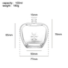 Frasco de perfume de vidro de 100ml em forma de maçã por atacado com tampa dourada