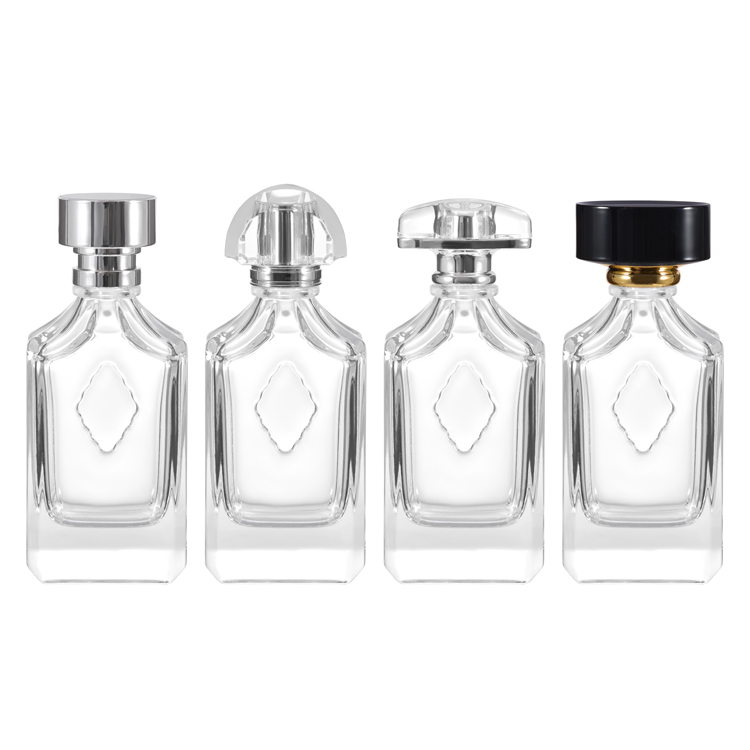 Fabricante de garrafas de perfume de vidro transparente de luxo Garrafas de perfume vazias personalizadas atacado 100ml
