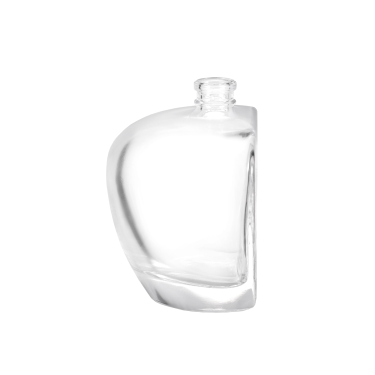 Frasco de perfume de vidro de 100ml em forma de maçã por atacado com tampa dourada