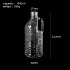 Garrafa de suco de vidro 1000ml com alça, garrafa de vidro reutilizável de grande capacidade para suco, limonada, fermentação fria