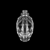 Frasco de perfume de vidro facetado em forma de coração Embalagem de fragrância personalizada de luxo